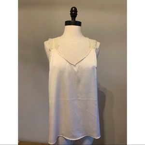 Ivory lace cami/tank top